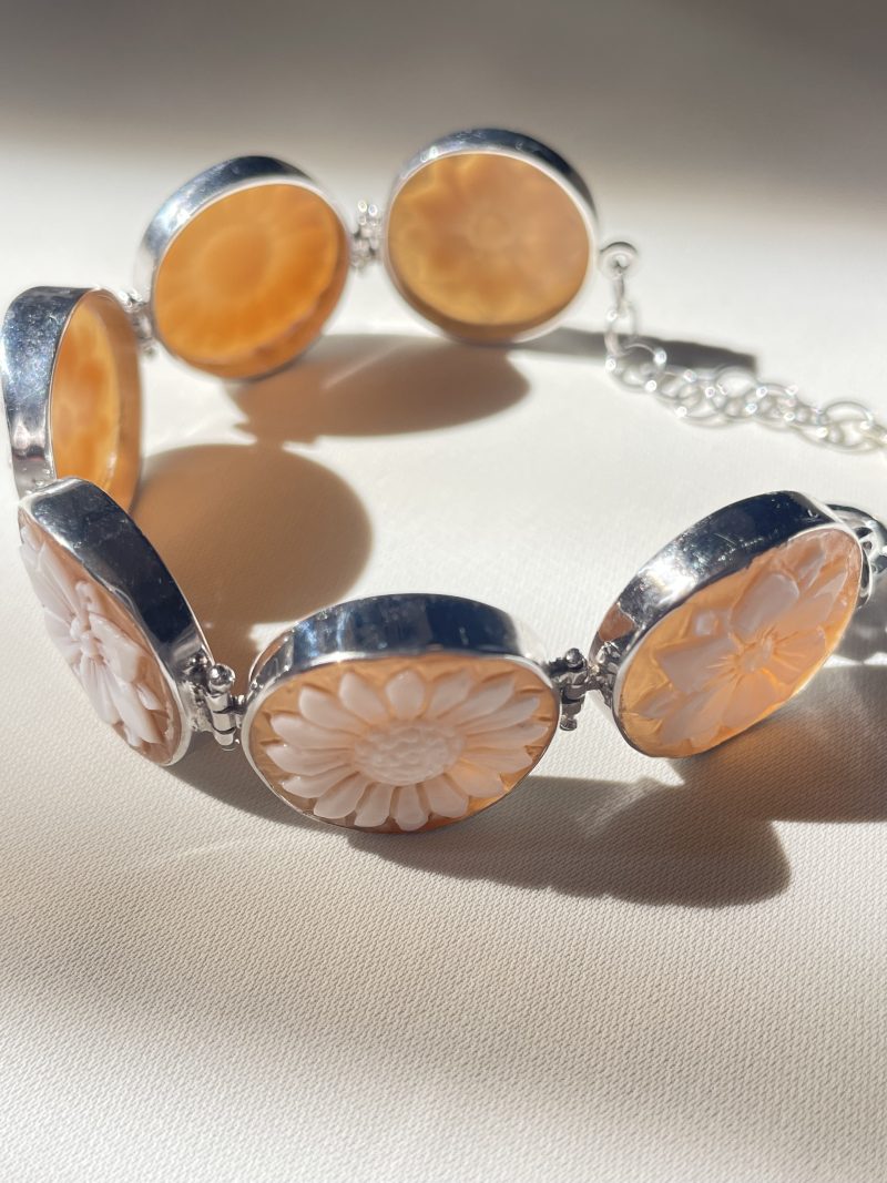 Studio Dust To Gold Italy Floral Cameo Bracelet - Image 3