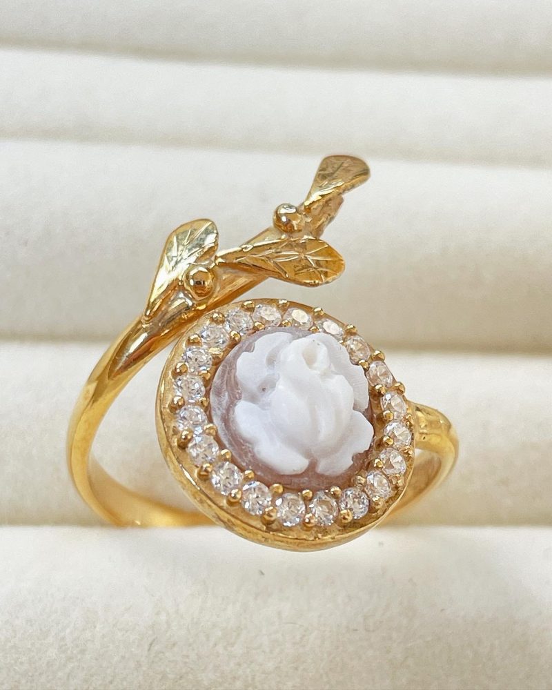 Studio Dust To Gold Wrap Rose Leaf Ring - Image 7