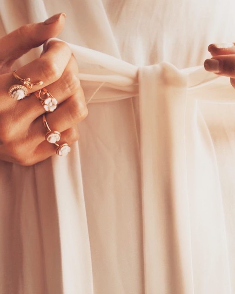 Studio Dust To Gold Wrap Rose Leaf Ring - Image 6