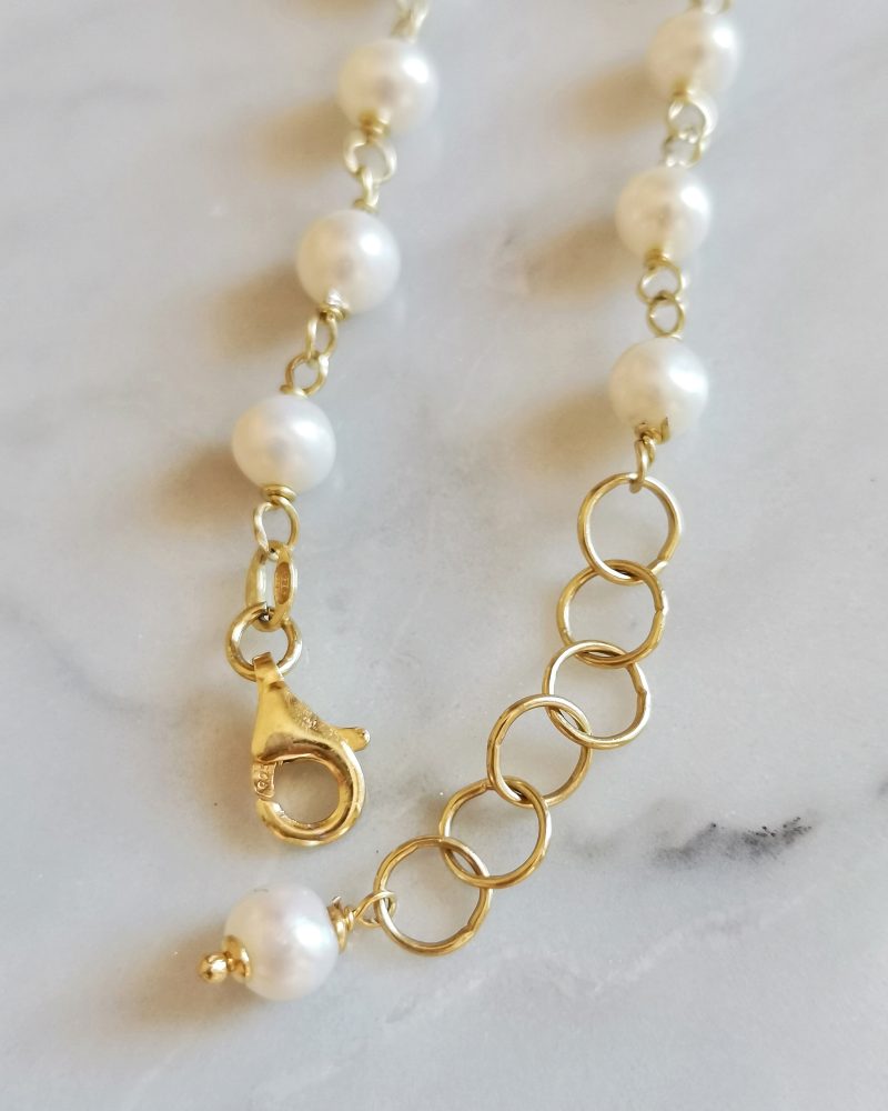 Studio Dust To Gold Elisa Cameo & Freshwater Pearl Bracelet - Image 7