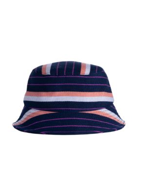 Fefeti Multi-Color Pink, Navy and White Bucket Hat