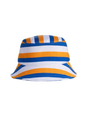 Fefeti Multi-Color Orange, White, Blue Bucket Hat