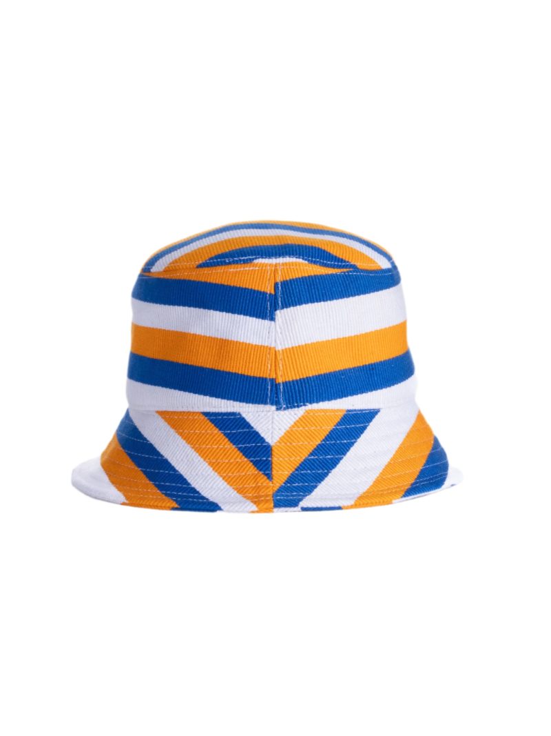 Fefeti Multi-Color Orange, White, Blue Bucket Hat - Image 2