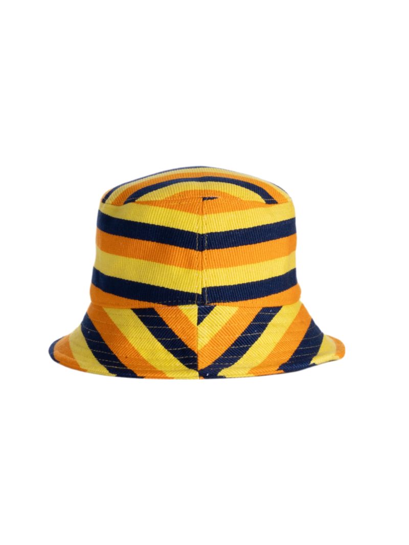 Fefeti Multi-Color Orange, Yellow & Navy Bucket Hat - Image 2