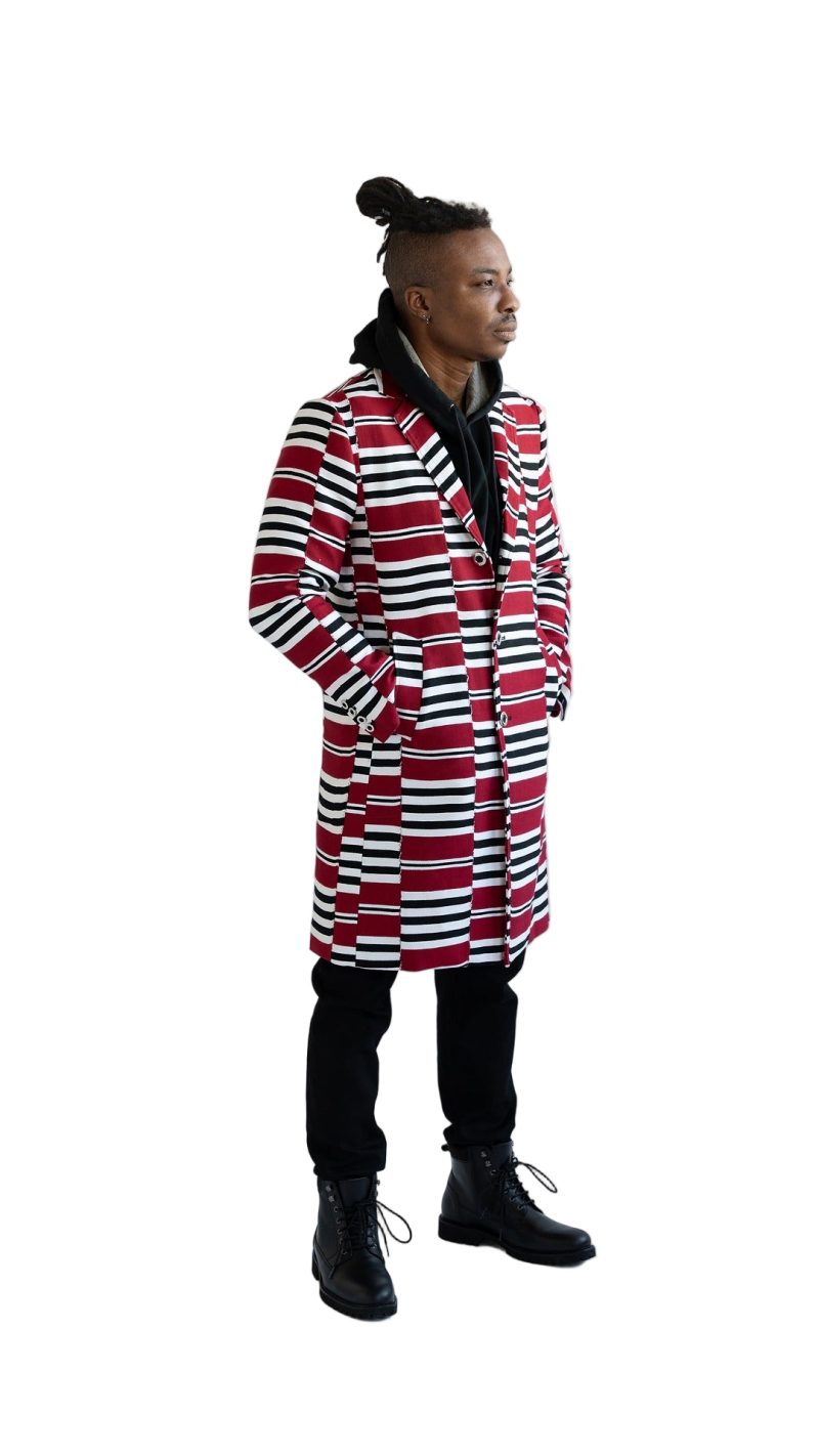 Fefeti Multi-Color Knee Length Coat/Outerwear - Image 2