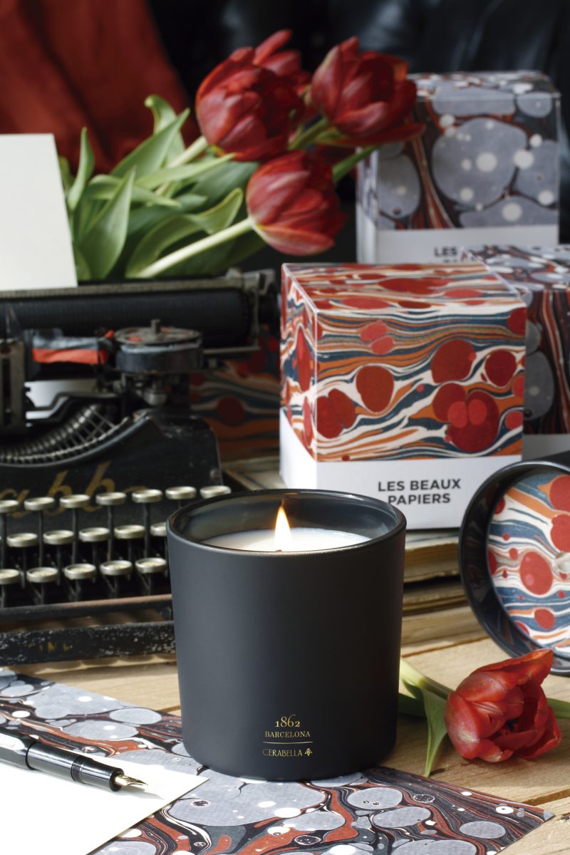 Cerabella Les Beaux Papiers Green Candle - Image 3