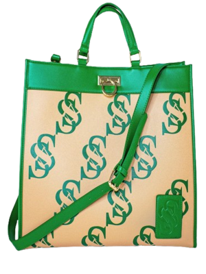 Sebastien DuPont Green Faux Leather Large Tote