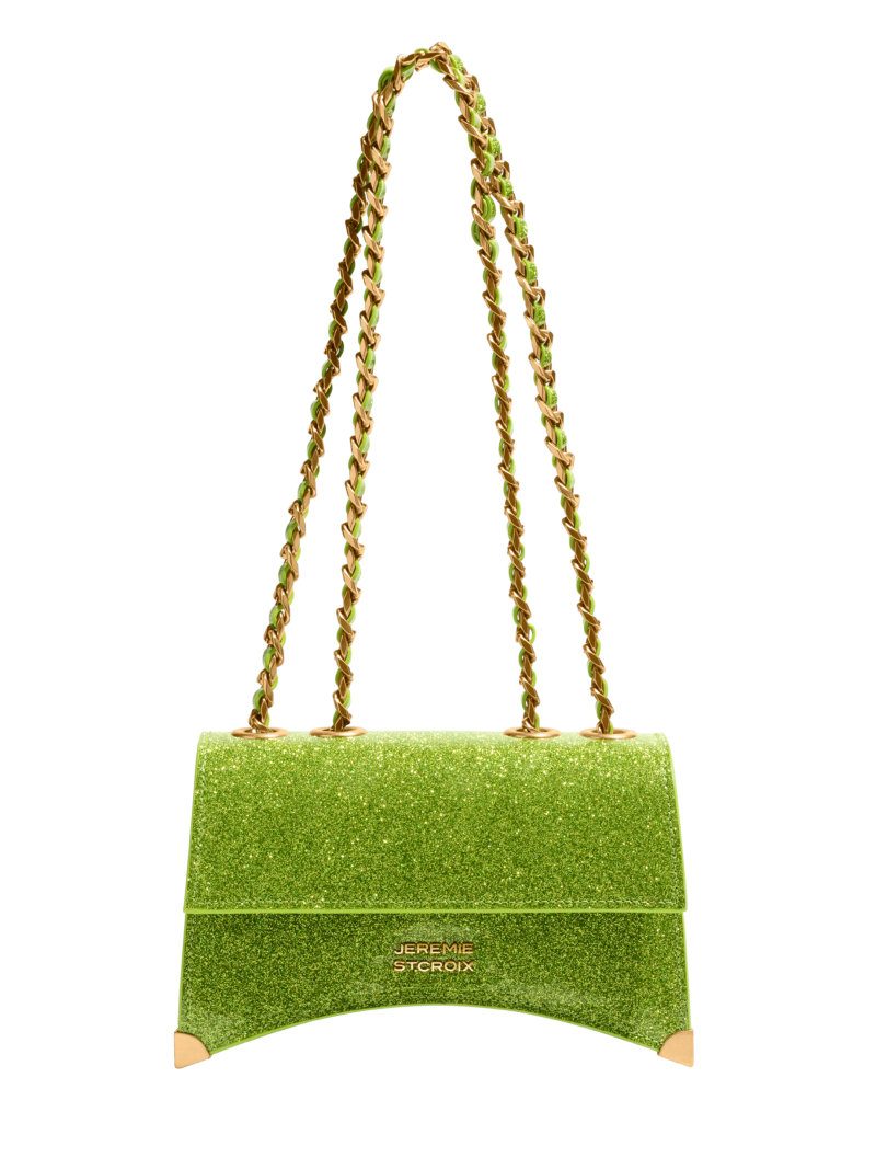 JEREMIE ST.CROIX Green Patent Leather Small Shoulder