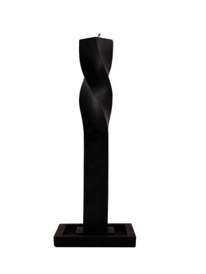 Cerabella Twist Midnight Coal Black Candle