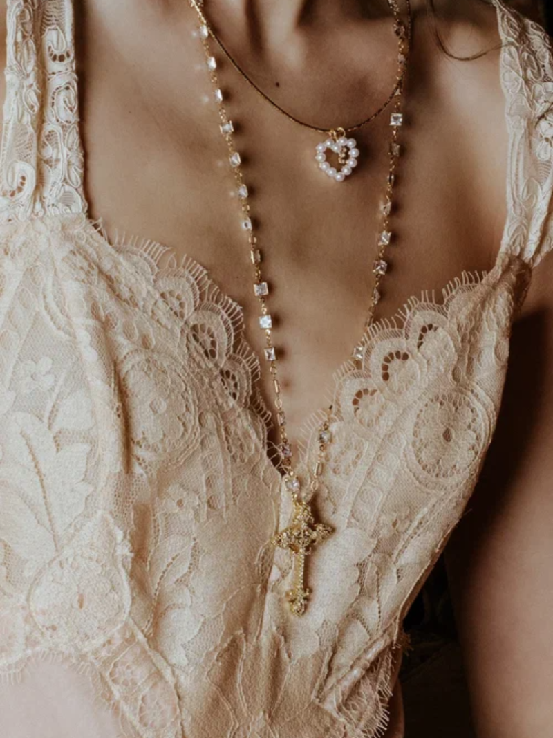 Jewellery Bar Gold Faux Pearl Necklace - Image 2