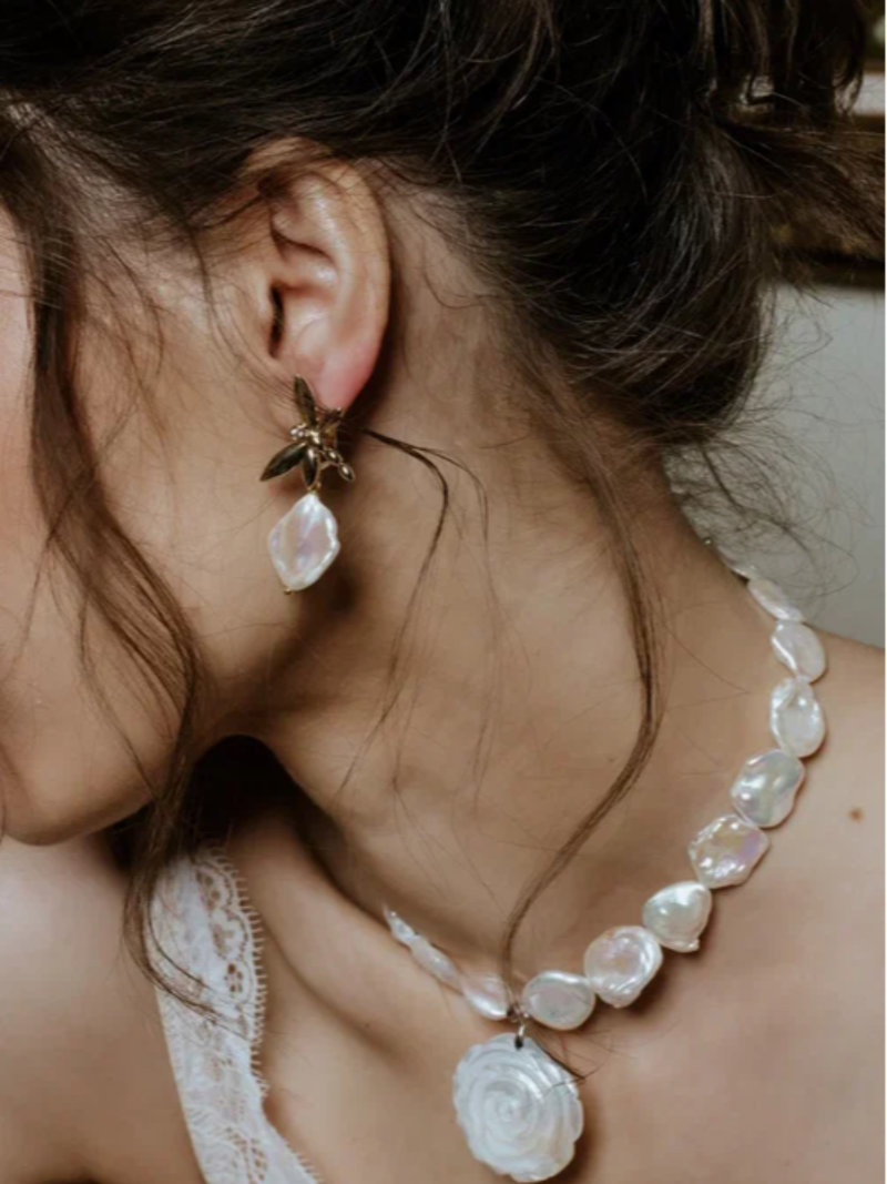 Jewellery Bar Gold Pear Earrings - Image 2
