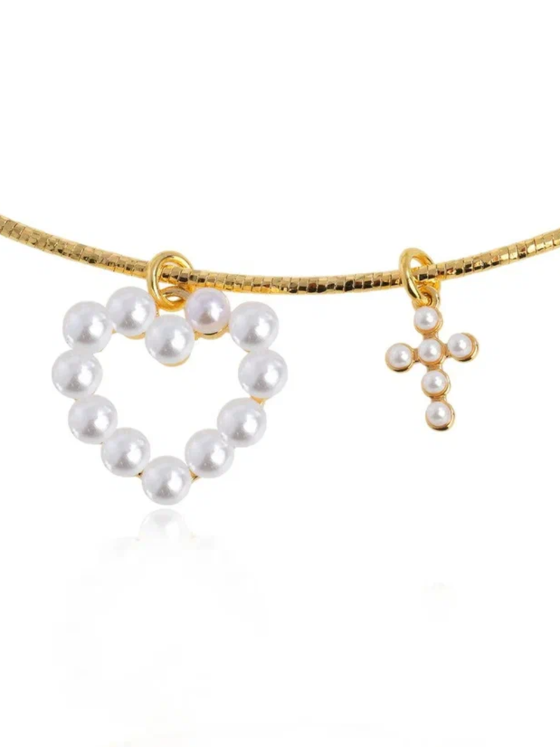 Jewellery Bar Gold Faux Pearl Necklace - Image 3