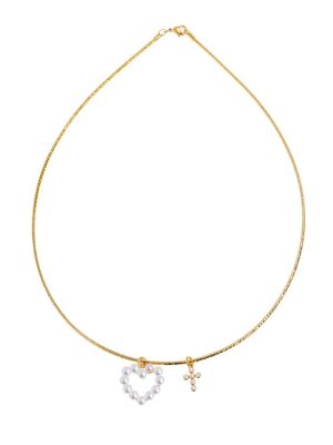 Jewellery Bar Gold Faux Pearl Necklace
