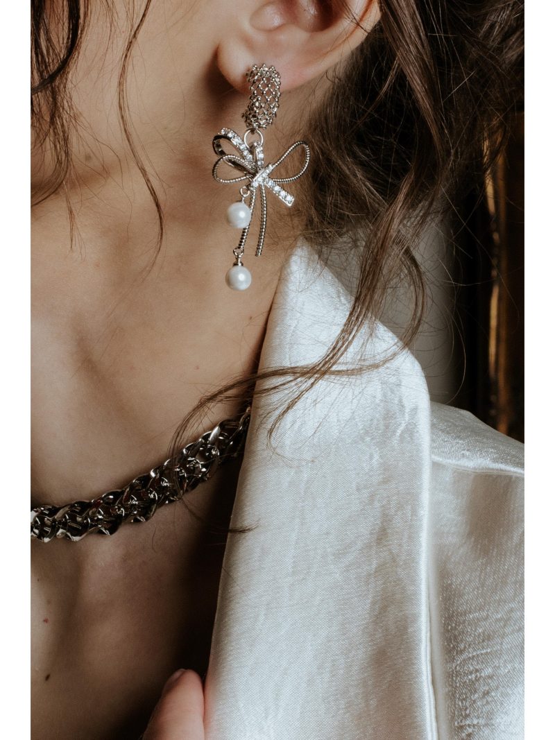 Jewellery Bar White Crystal Earrings - Image 3