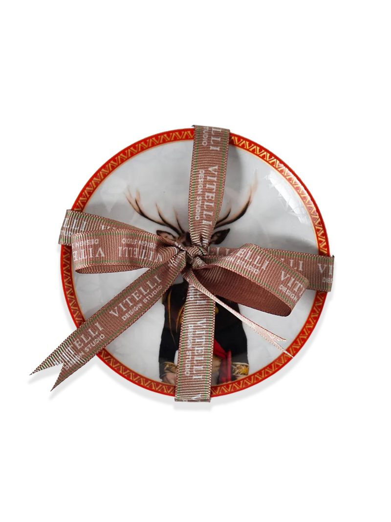 Vitelli Design Studio Deer Set Of 4 12 Cm Porcelain Plates - Image 3