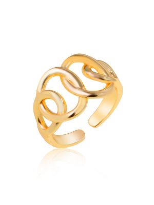Jewellery Bar Gold Brass Ring