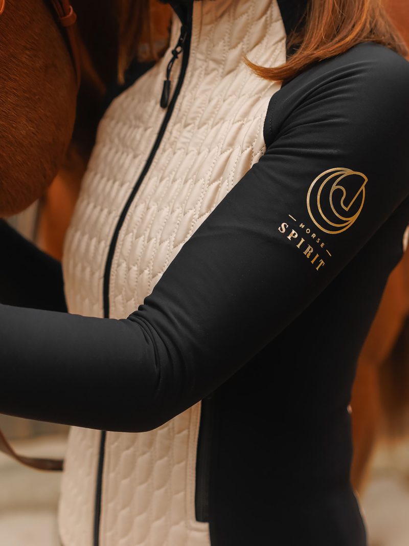 HORSE Spirit Sports Active Hybrid Jacket Beige/Black - Image 5
