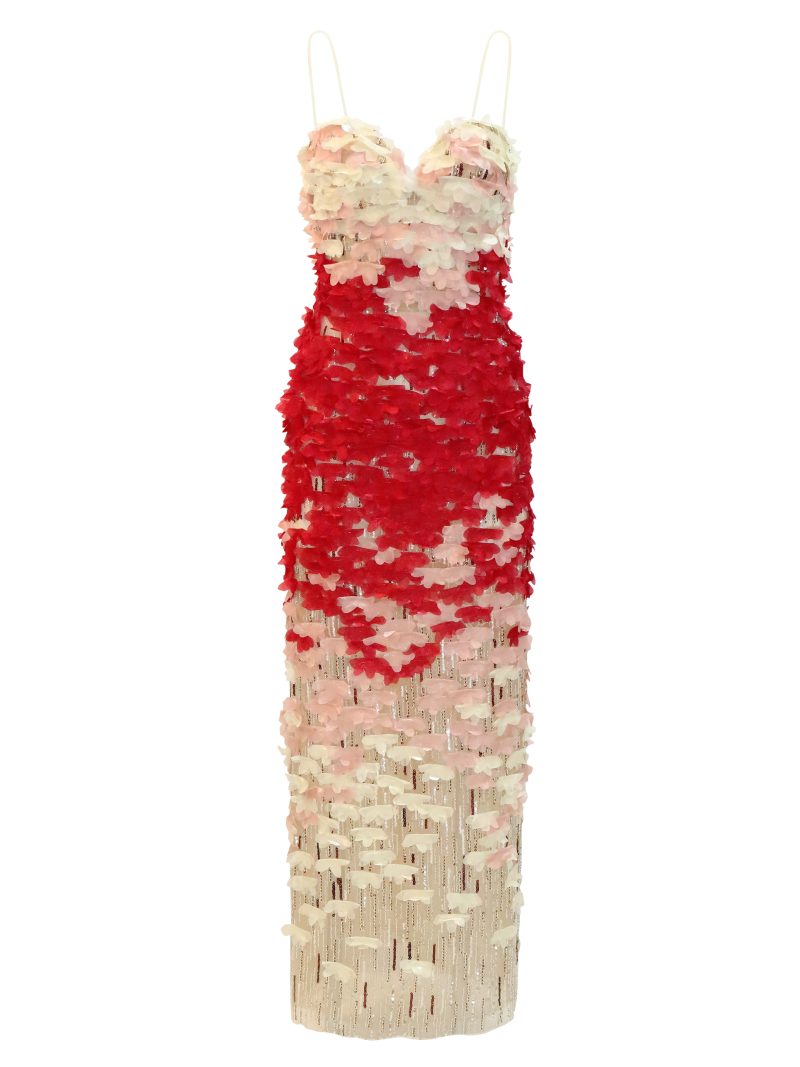 OLIVER TOLENTINO Ivory/Cream Evening Dress