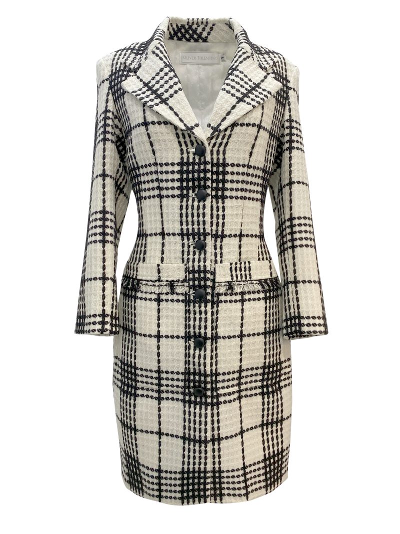 OLIVER TOLENTINO Geometric Print Casual Dress