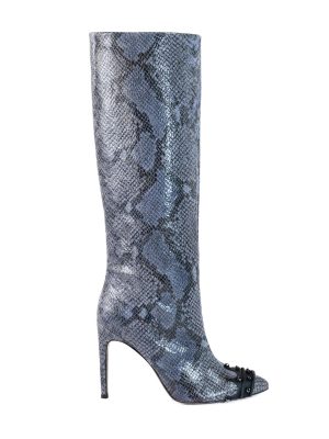 Crown Animal Print High Heel Boot