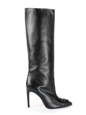 Crown Black High Heel Boot