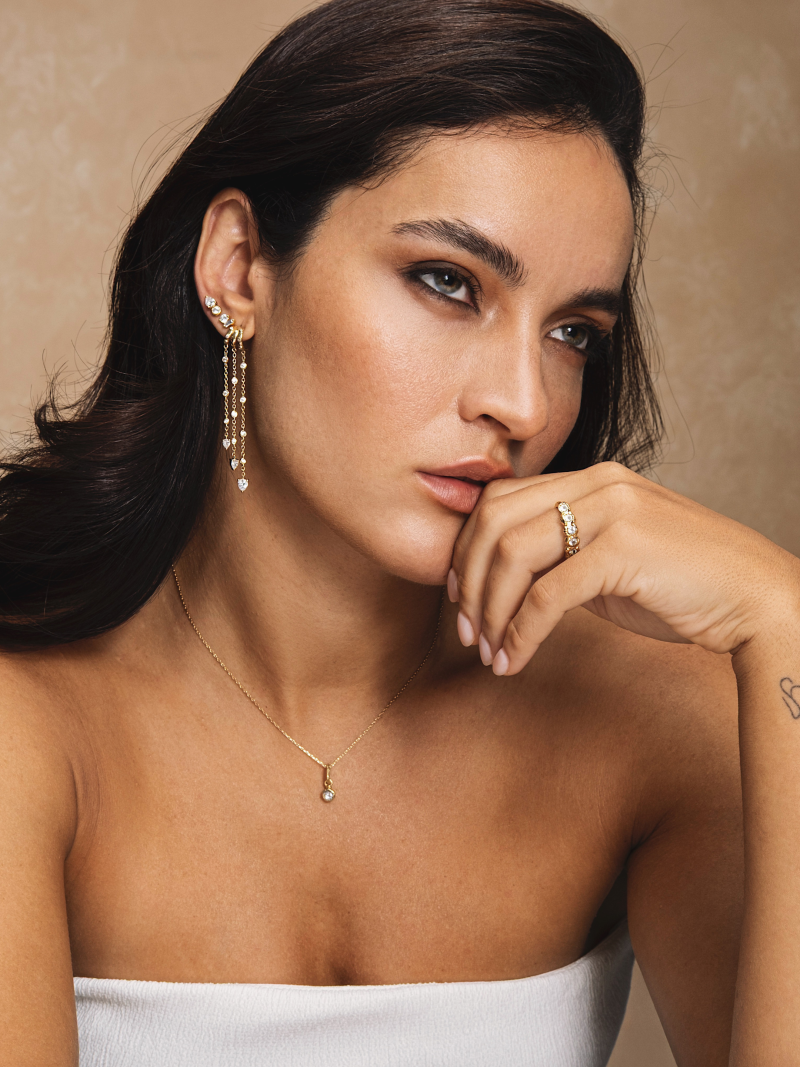 Aaria London Gold Vermeil Alta Illusion Earrings - Image 2