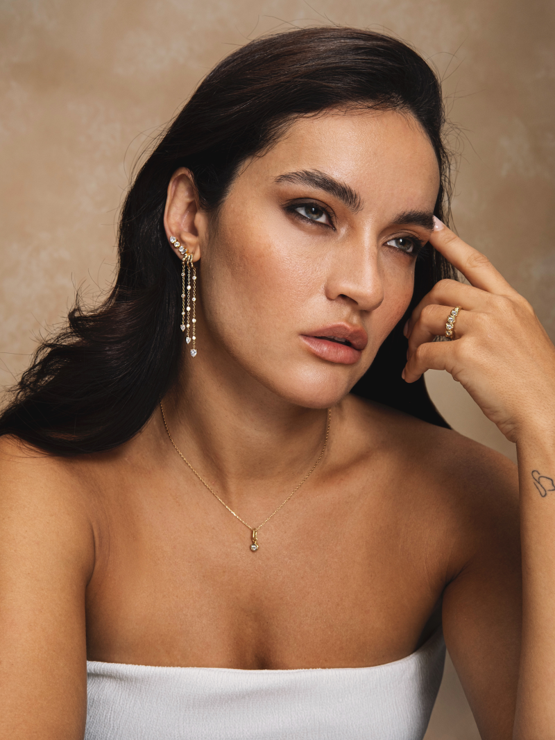 Aaria London Gold Vermeil Alta Illusion Earrings - Image 5