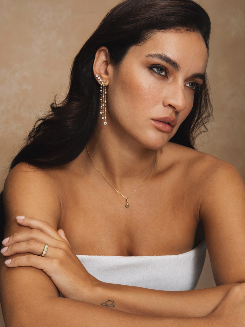 Aaria London Gold Vermeil Alta Illusion Earrings - Image 6