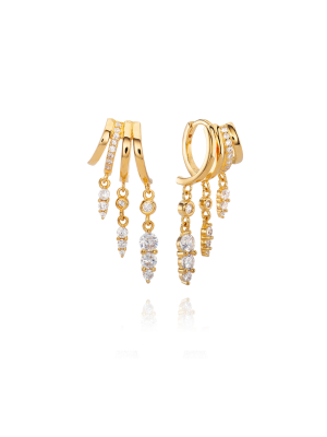 Aaria London Gold Vermeil Cleo Illusion Earrings
