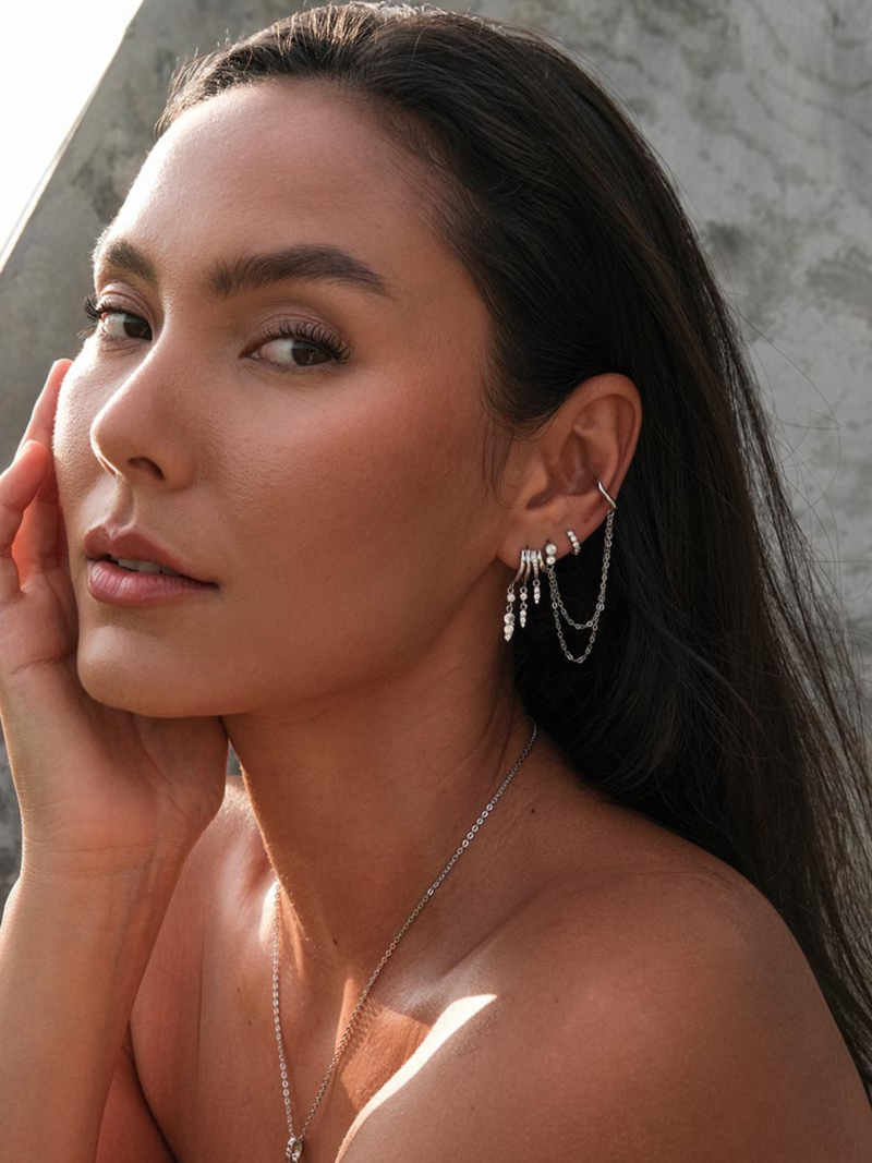 Aaria London Gold Vermeil Cleo Illusion Earrings - Image 4