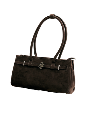 PATH T CHA Boston Belt Tote - Suede Espresso