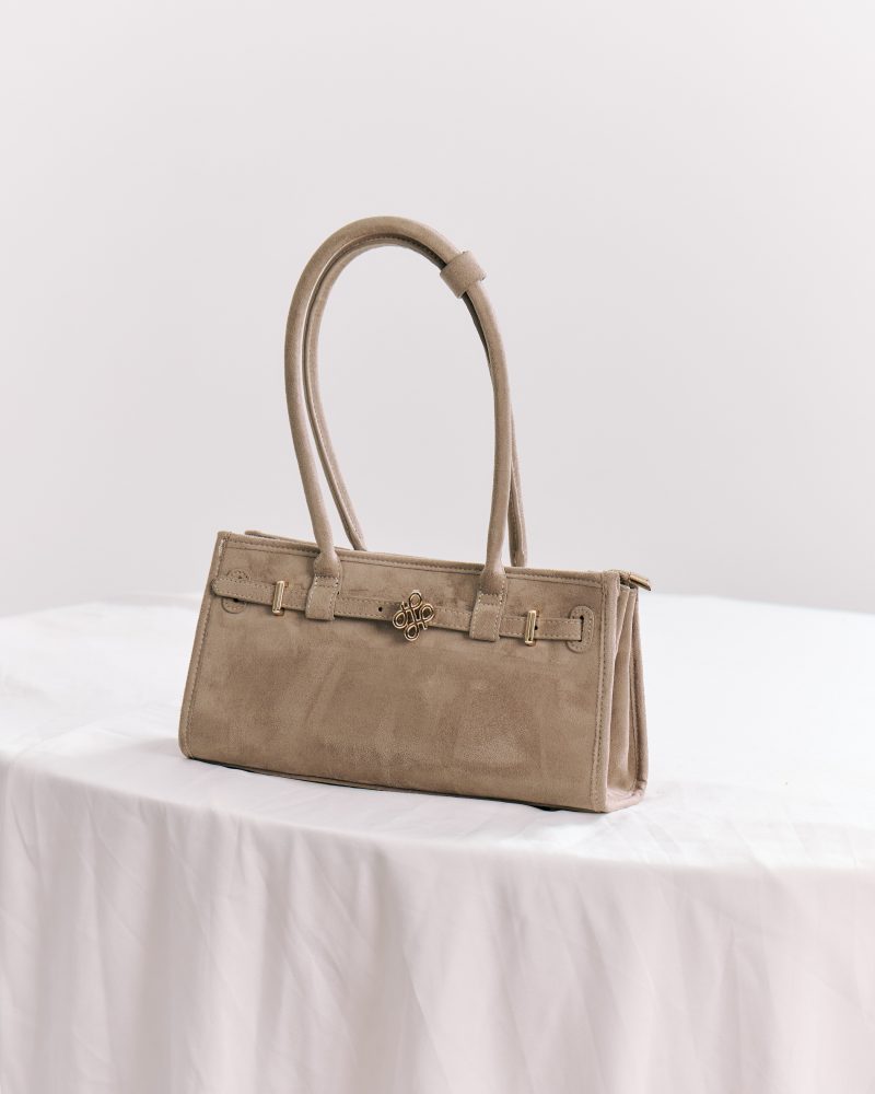 PATH T CHA Boston Belt Tote - Suede Pecan - Image 6