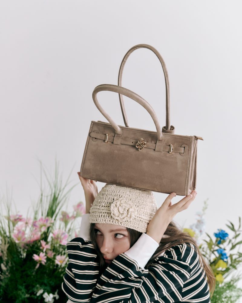 PATH T CHA Boston Belt Tote - Suede Pecan - Image 4