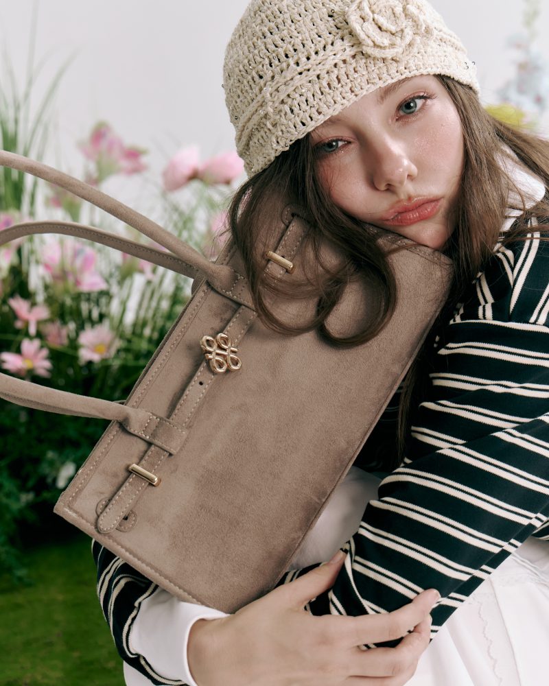 PATH T CHA Boston Belt Tote - Suede Pecan - Image 5