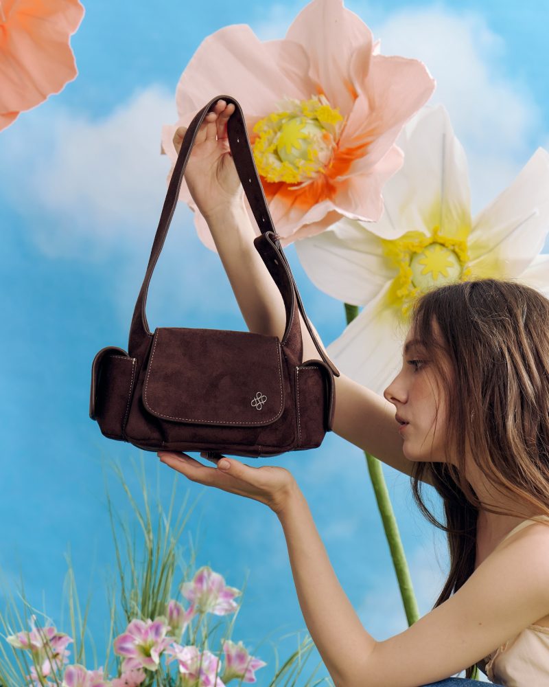 PATH T CHA Rocco Shoulder & Cross Body Bag - Suede Mocha - Image 2