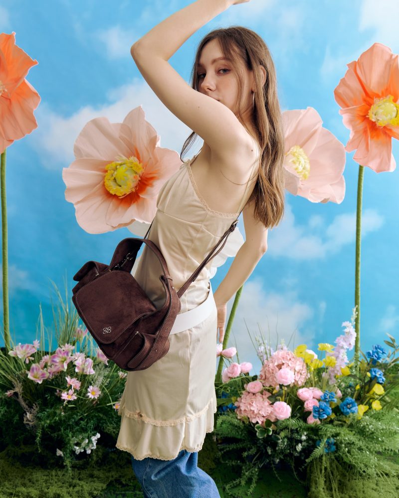 PATH T CHA Rocco Shoulder & Cross Body Bag - Suede Mocha - Image 7