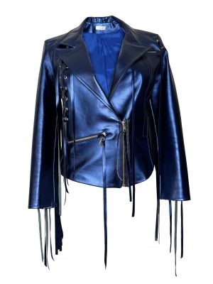 Sedlackova Blue Leather Jacket/Blazer