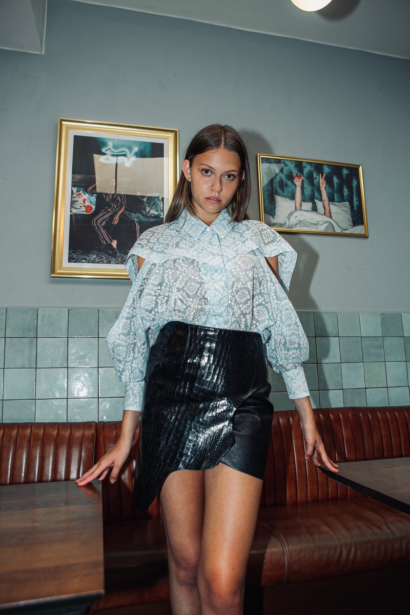 Sedlackova Black Leather Skirt - Image 3
