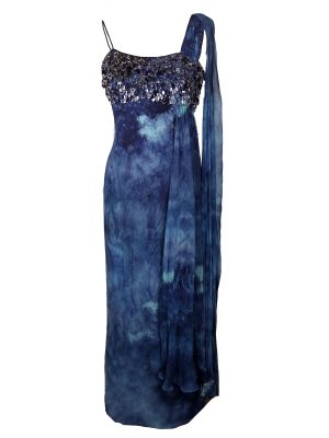 Rough And Tumble Vintage Blue Gown Dress