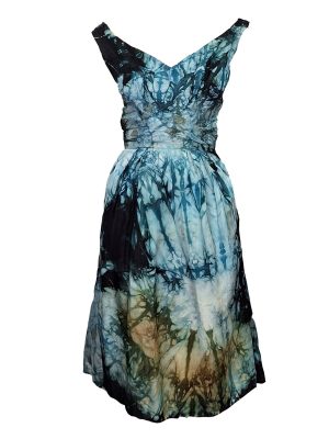 Rough And Tumble Vintage Multi-Color Cocktail Dress
