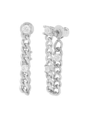 House Of 29 X Melinda Maria Baby Julian Triple Diamond Soft Chain Hoops