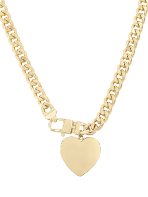 House Of 29 X Melinda Maria Julian XL Heart Cuban Chain Necklace 16"