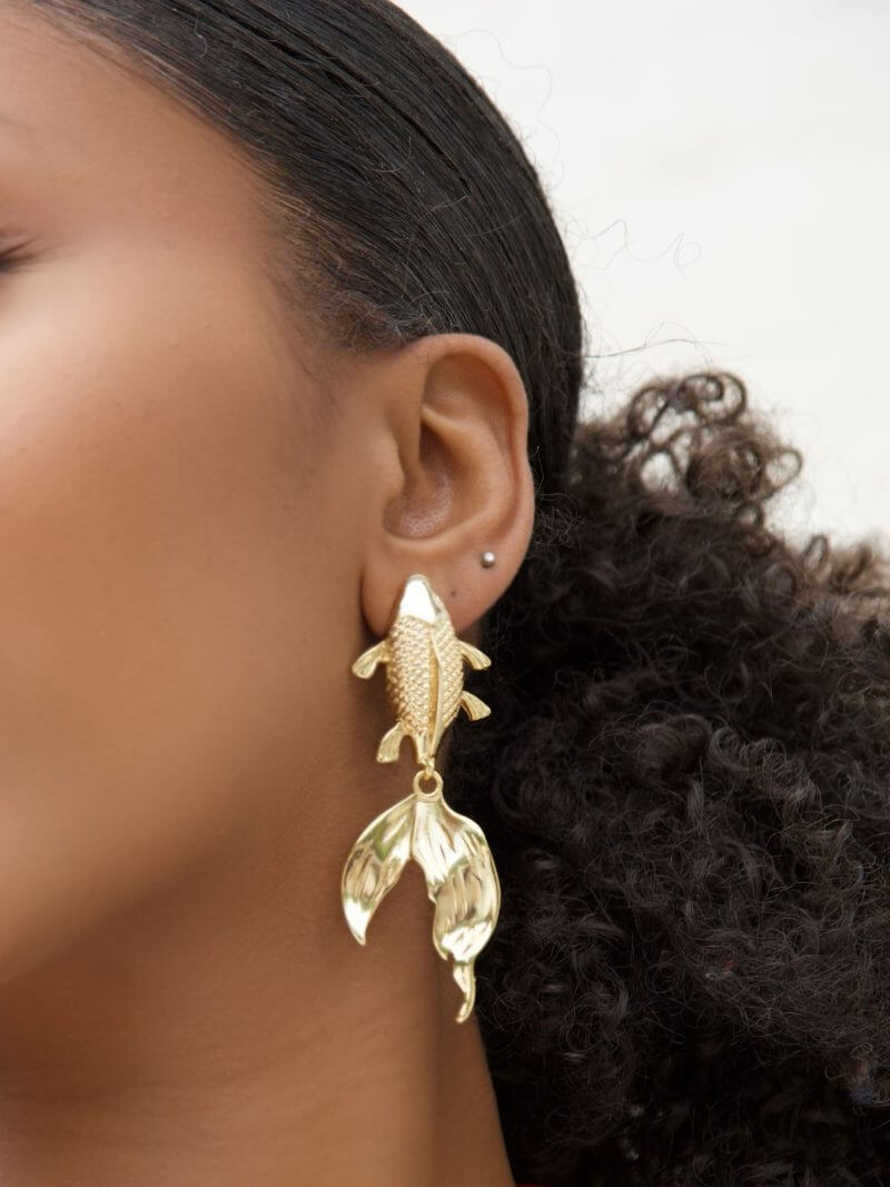 Kybele Studio Koi Fish Statement Earrings - Image 4