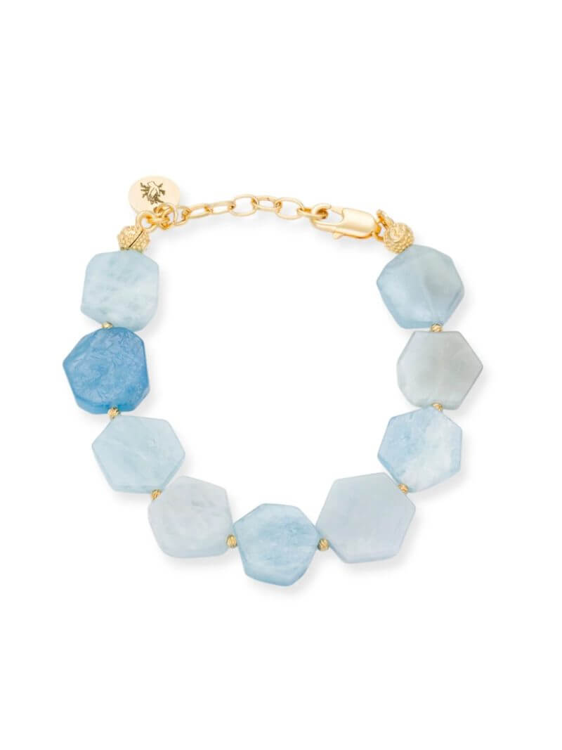Kybele Studio Hexagonal Aquamarine Bracelet