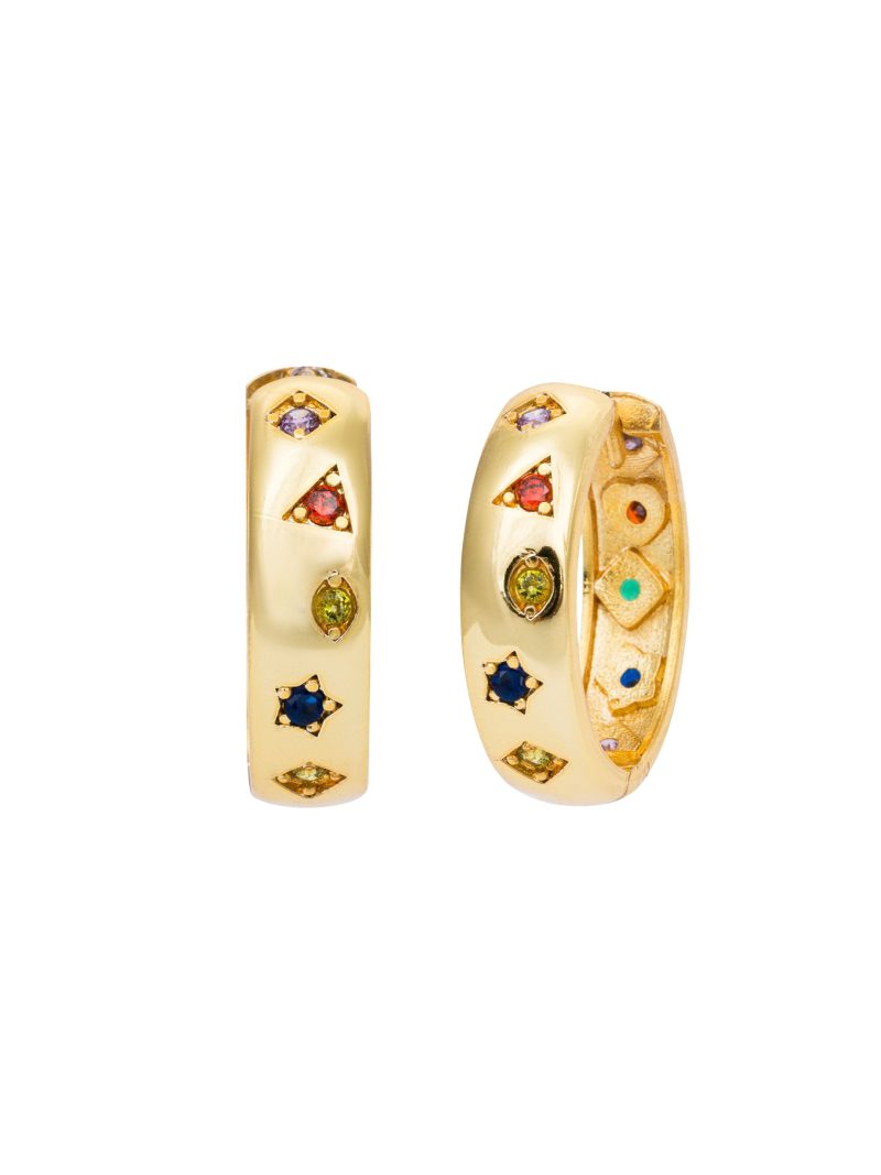 Kybele Studio Kaleidoscope Colored Hoops
