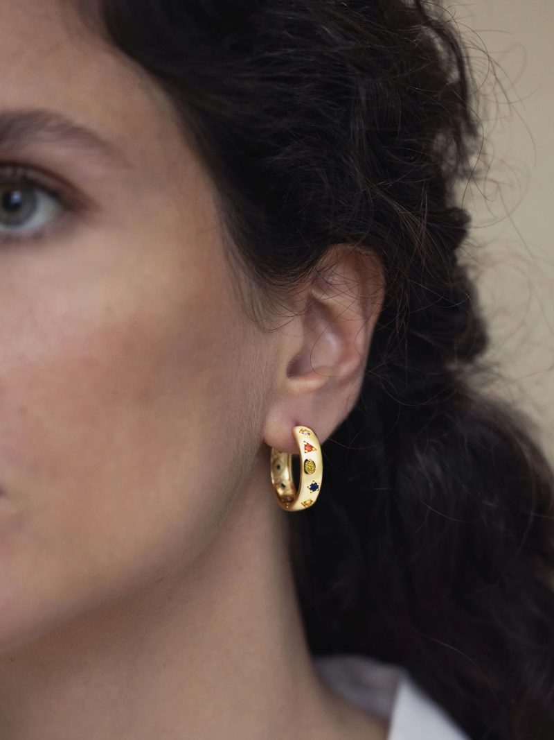 Kybele Studio Kaleidoscope Colored Hoops - Image 4