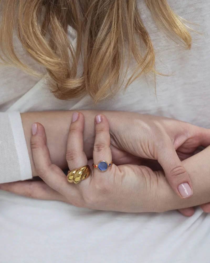 Kybele Studio Gold Ring With Cat Eye - Image 3