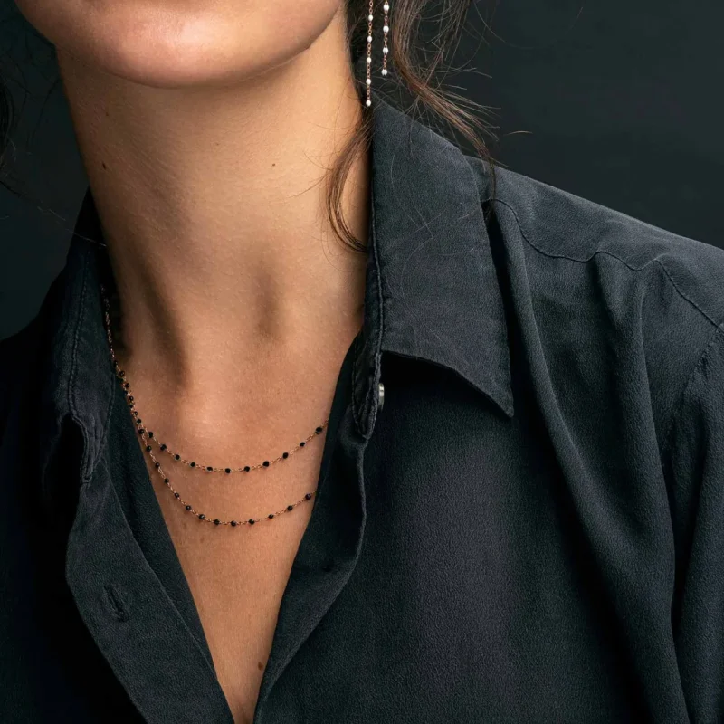 House Of 29 X Gigi Clozeau Classic Necklace Black & Yellow Gold - Image 2