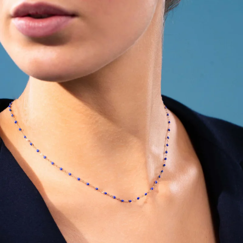 House Of 29 X Gigi Clozeau Classic Necklace Bleuet & Yellow Gold - Image 2