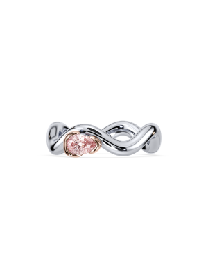 SETTE Jewelry Coquette Pink Pear Lab Diamond Pinky Ring